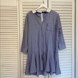 English Factory Pinstripe Shirt Dress Size L
